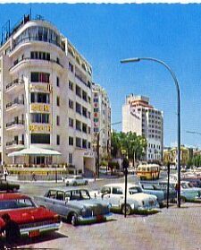 1970's Beirut Postcard - Palm Beach Hotel - Bain Français Area