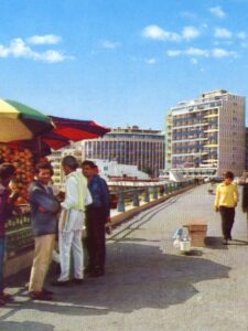 1970's Beirut Postcard - Raouche District - Orange Seller
