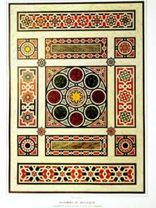 Pavement de Mosaïque - Fragments disposés sur le plan de D'orgâah - Ships Free