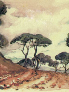 Autumn Sunset Choueir 1947 / غروب في الخريف - الشوير - ١٩٤٧